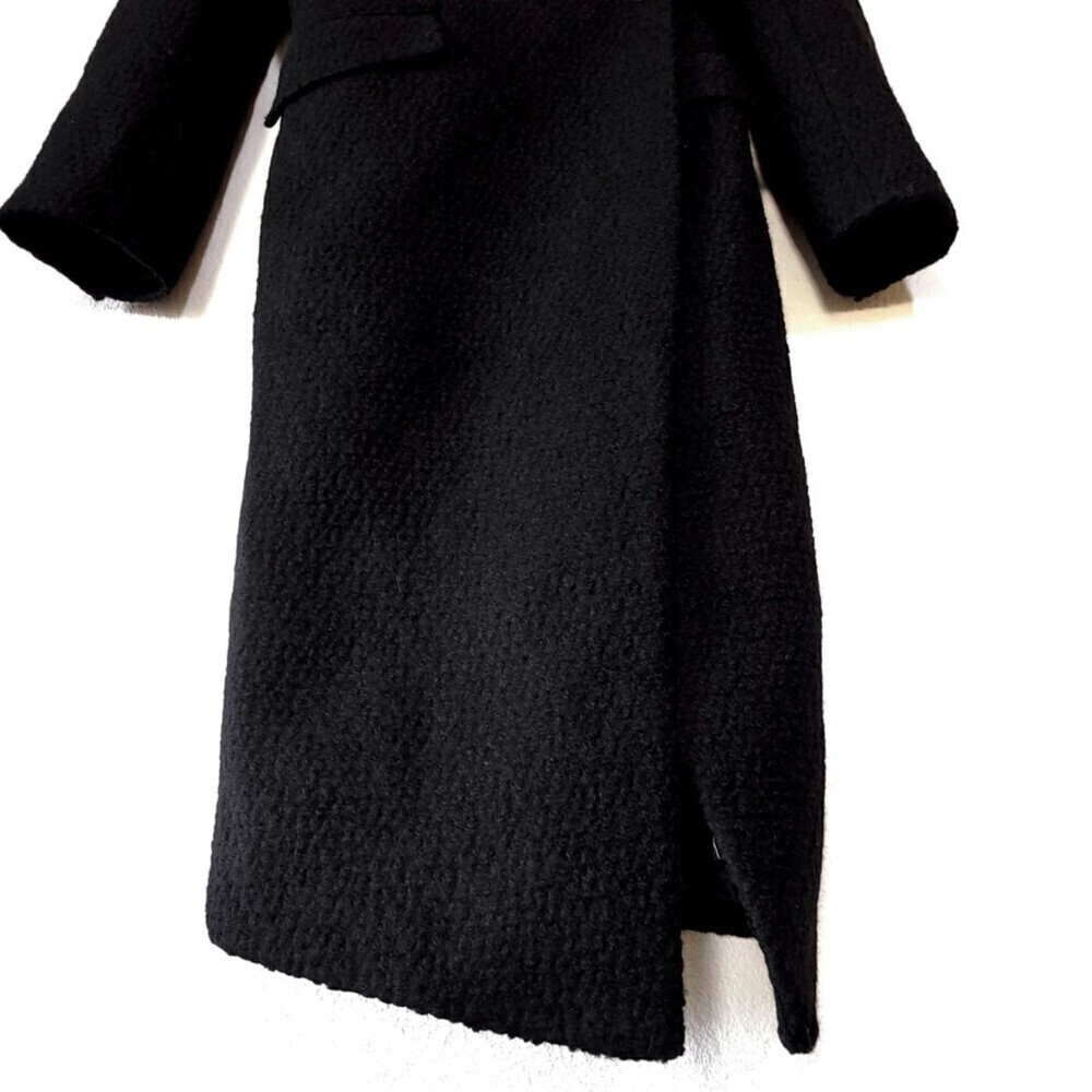 NEW L'Academie Boucle Wool Micha Long Coat Black Tailored Old Money Minimal XS - Picture 7 of 15